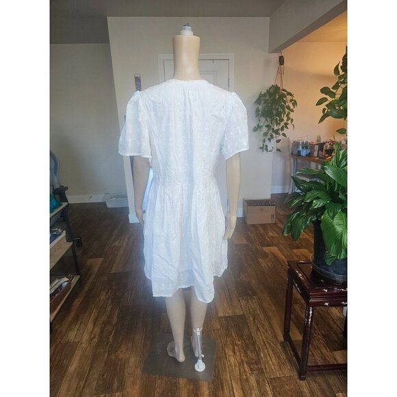 Sundance Cotton Textured Flared Sleeves Mini Dress M - Picture 7 of 7